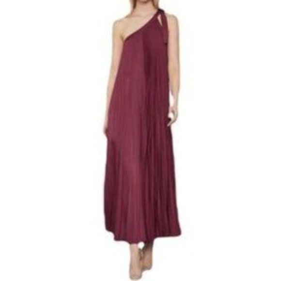 Brand New Gorgeous BCBGMAXAZRIA Women's Bow Shoulder Pleated Gorgette Gown - Picture 15 of 16
